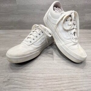 Vans Ward Canvas Skate Shoes Sneakers White Womens Size 6 US 22.5 CM 500714